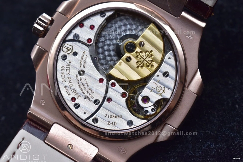 Edition GRF Strap Gray RG Brown on Nautilus Croco Best SS A23J 5712 Dial 0426